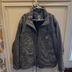 Carhartt Gray Quick Duck Lined 101492 Workwear Jacket - XL